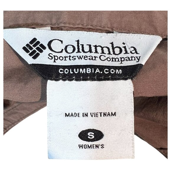 Columbia Vest Womens Omni-Shade Brown Size Small Full Zip Up Drawstrings Hiking - Picture 6 of 9